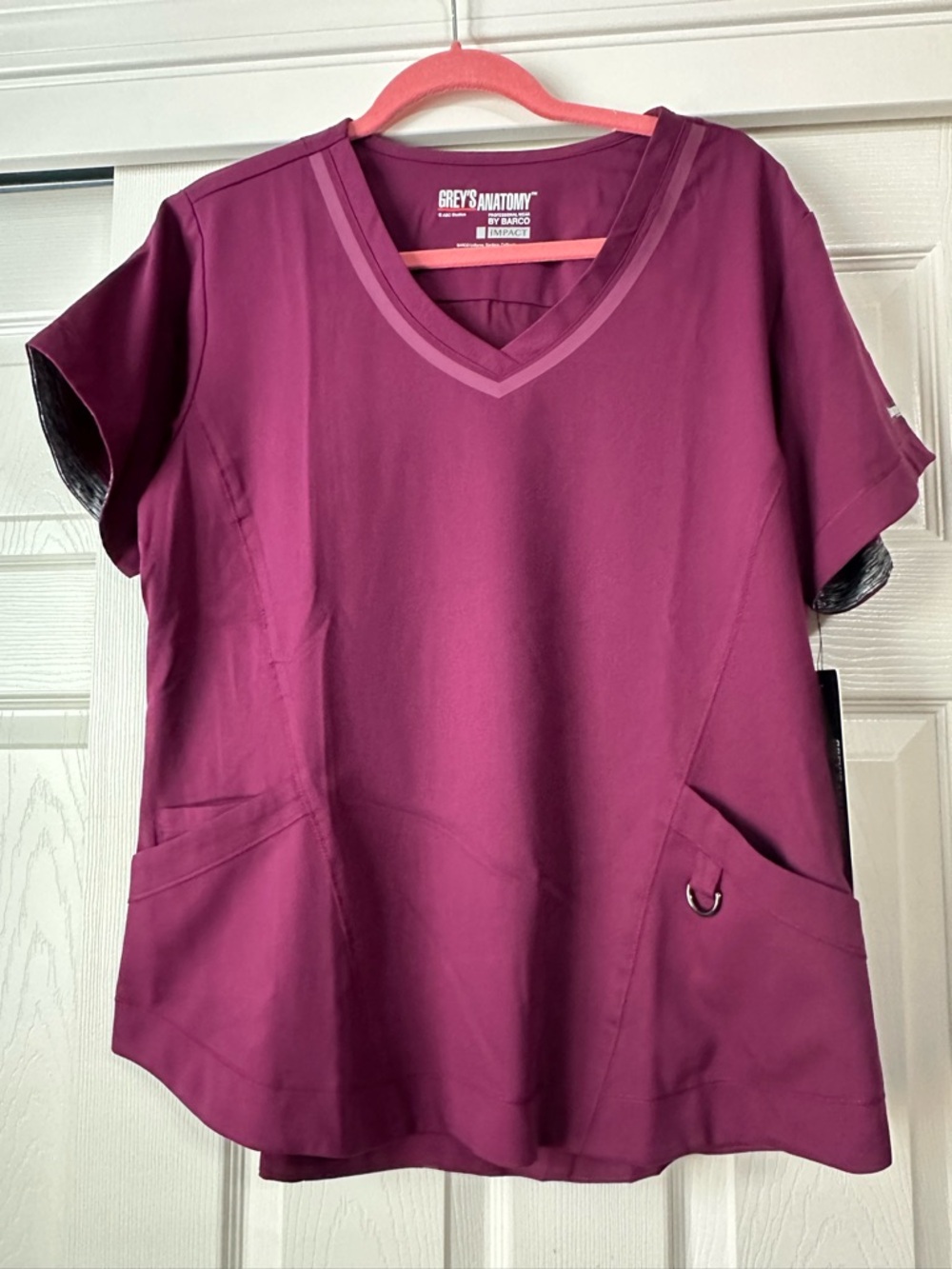 Grey's Anatomy Women's V-Neck Scrub Top - Plum